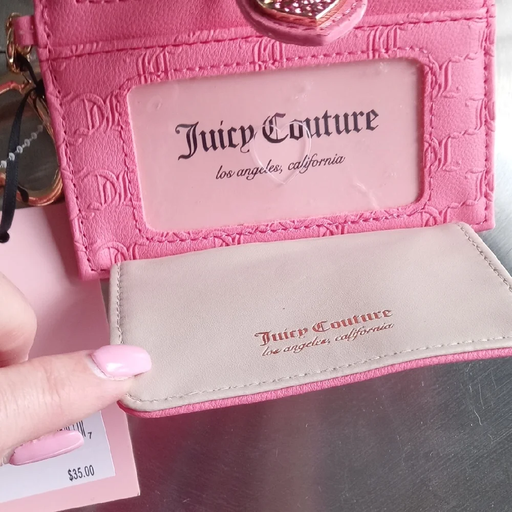 Juicy Couture Pink Card Holder with Heart Charm - Picture 4 of 9